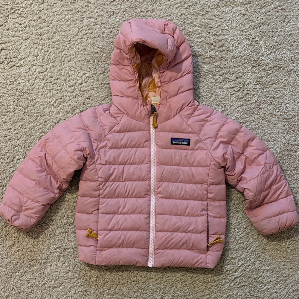 Patagonia Toddler Reversible Down Sweater Jacket with Hood